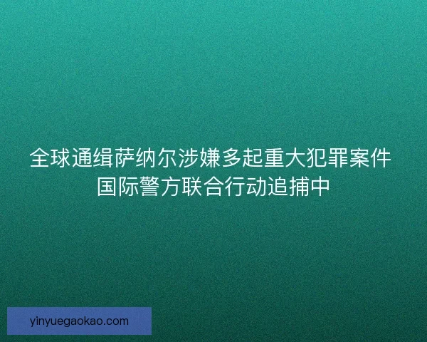 全球通缉萨纳尔涉嫌多起重大犯罪案件 国际警方联合行动追捕中