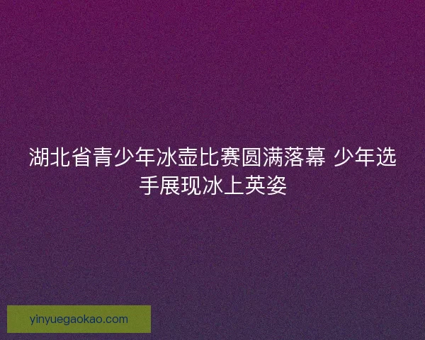 湖北省青少年冰壶比赛圆满落幕 少年选手展现冰上英姿